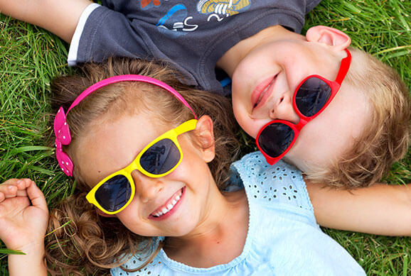 Kids with Glasses Smiling