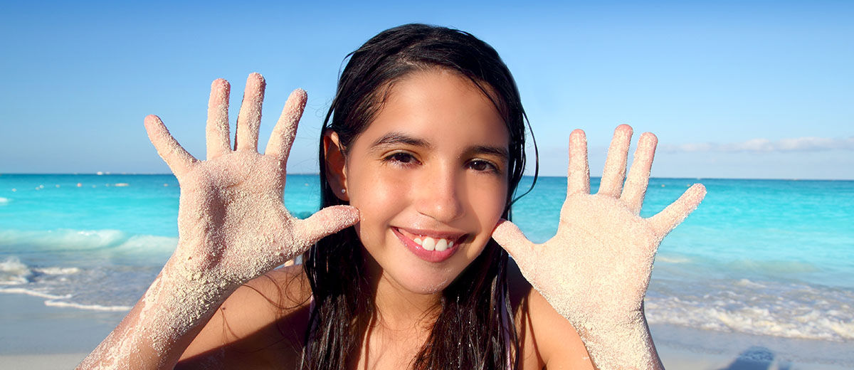 Teen girl at the beach